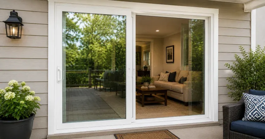new patio door replacement installed in Falconbridge, Mount Brydges home