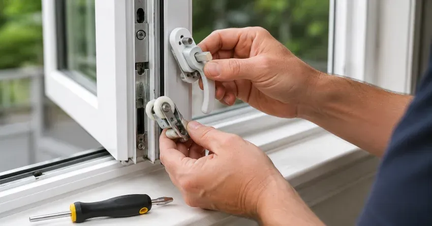 technician performing broken window repair Mount Brydges on a sliding window